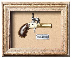 Quadro de Arma Resina Deringer Pocket Pistol - Clássico