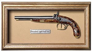 Quadro de Arma Resina Percussion G. Laport Small Pistol - Clássico
