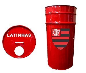 Lixeira de Tambor para Latinhas - Flamengo 
