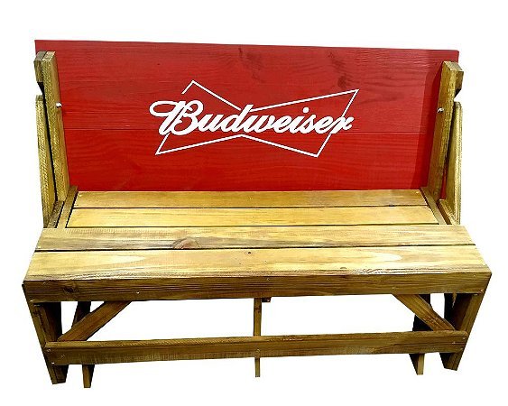 Banco que vira Mesa - Tema Budweiser - 6 Lugares - 1,50 cm